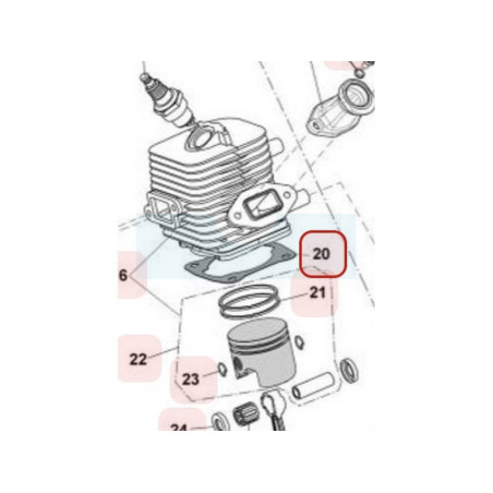 Joint d'embase pour tronçonneuse Maruyama (M035904)