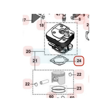 Joint d'embase pour tronçonneuse Maruyama (M036667)