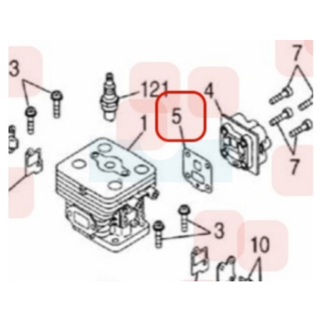 Joint d'isolant thermique pour moteur Zenoah (T155113121)