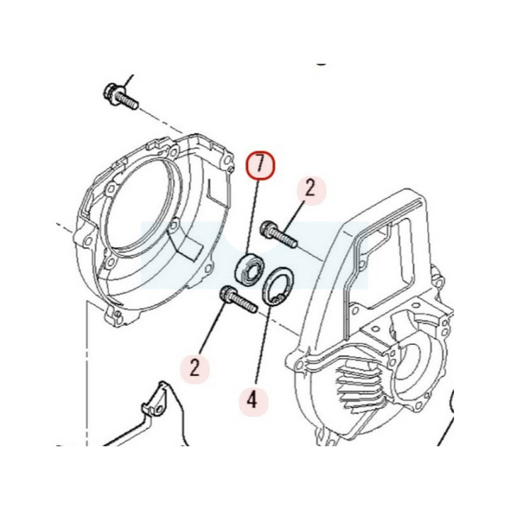 Joint spi coté allumage pour moteur Mitsubishi (KW21020AA)