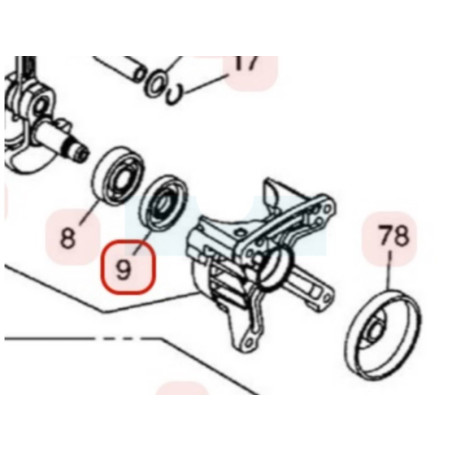 Joint spi coté embrayage pour moteur Zenoah (T160021210)