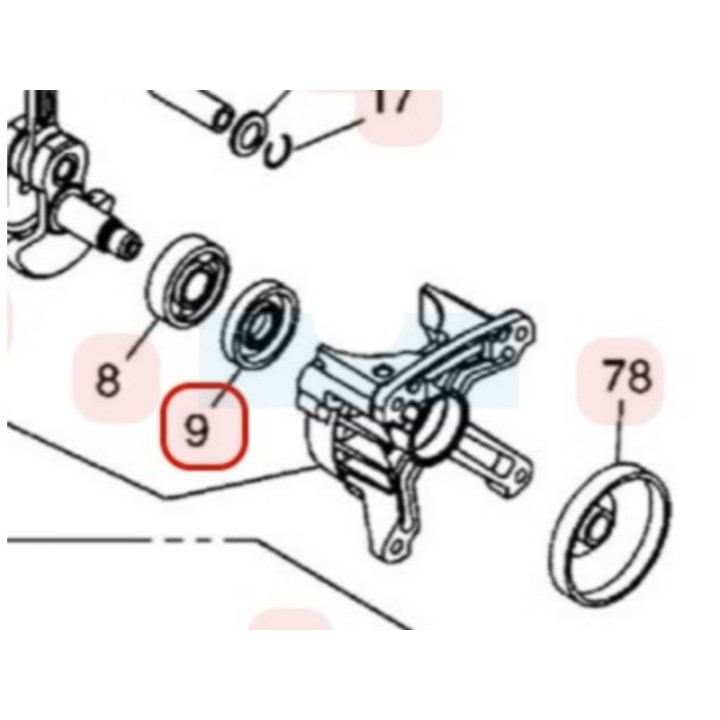 Joint spi coté embrayage pour moteur Zenoah (T160021210)