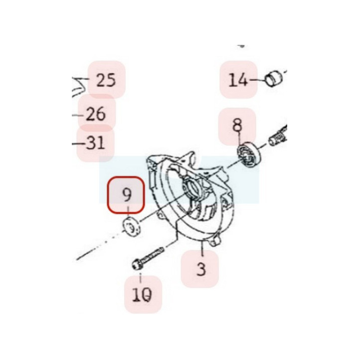 Joint spi de vilebrequin pour moteur Kawasaki (920492253)