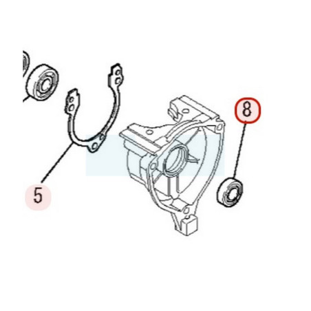 Joint spi de vilebrequin pour moteur Mitsubishi (KW21021AA)