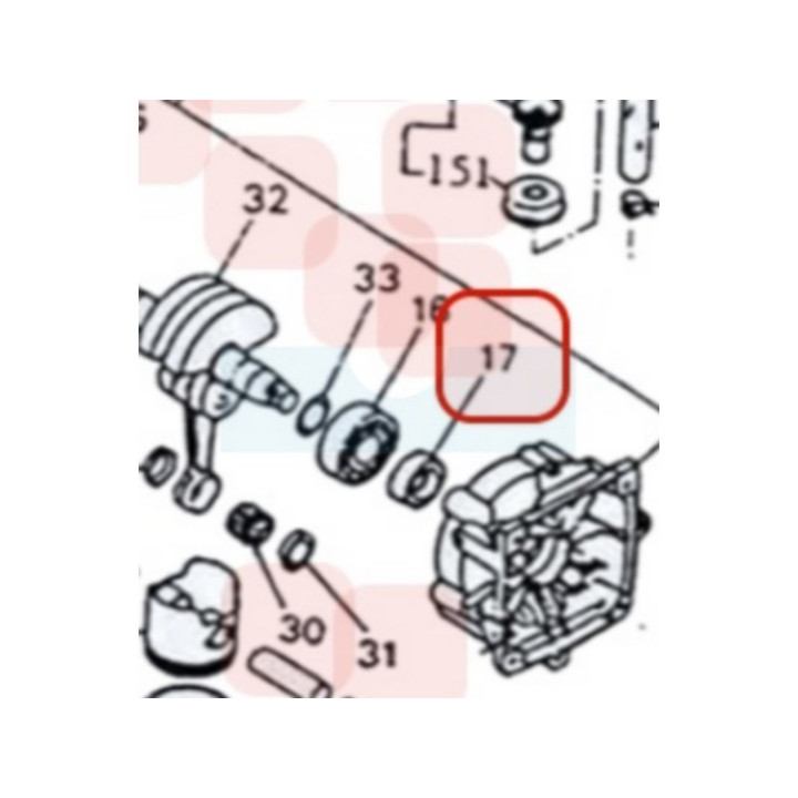 Joint spi de vilebrequin pour moteur Zenoah (152021220)
