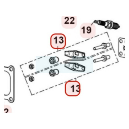 Kit culbuteur pour moteur Loncin (1404500600001)