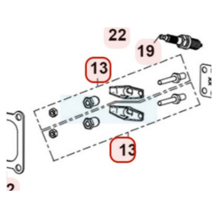 Kit culbuteur pour moteur Loncin (1404500600001)