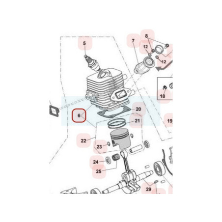 Kit cylindre piston pour tronçonneuse Maruyama (M036610)