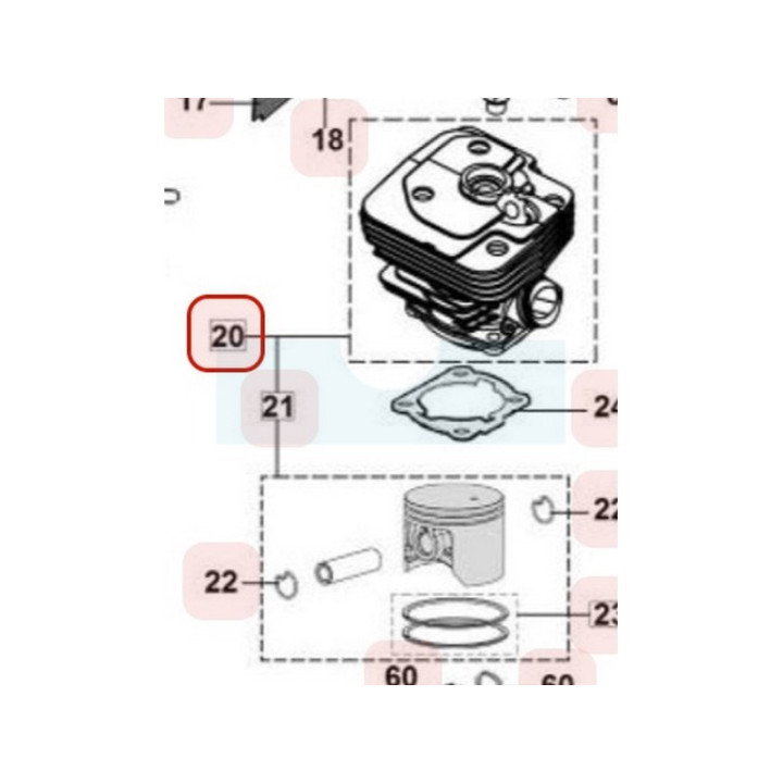 Kit cylindre piston pour tronçonneuse Maruyama (M036671)