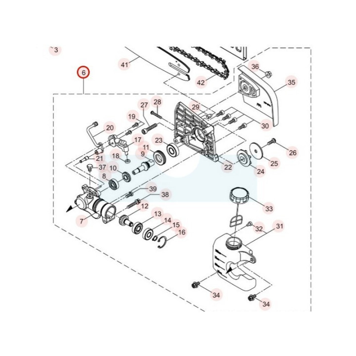 Kit tête complet pour perche élagueuse Maruyama (234082)