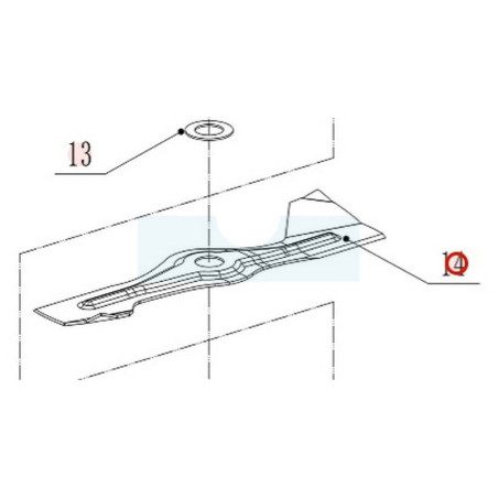 Lame pour tondeuse Weibang (49cm) (502040501022)
