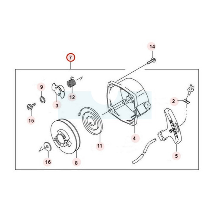 Lanceur pour moteur Kawasaki (490880004)