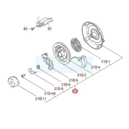 Lanceur pour moteur Robin / Subaru (2765030100)