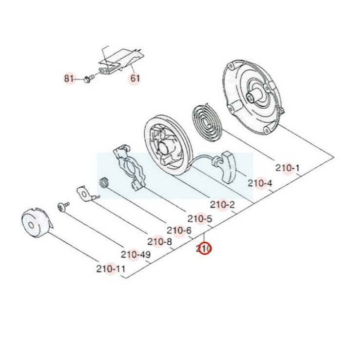 Lanceur pour moteur Robin / Subaru (2765030100)
