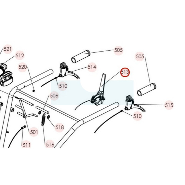 Levier d'arret moteur pour tondeuse débroussailleuse Sarp (0307010045)
