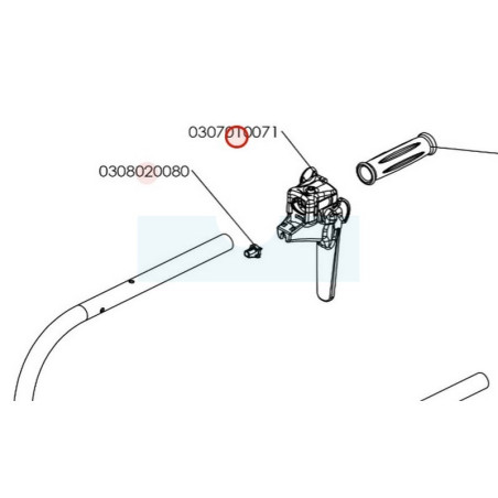 Levier d'embrayage pour motobineuse Staub (0307010071)