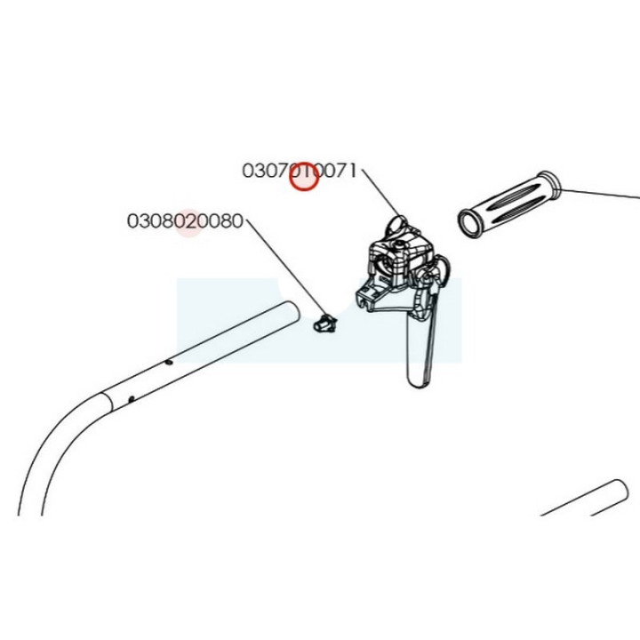 Levier d'embrayage pour motobineuse Staub (0307010071)