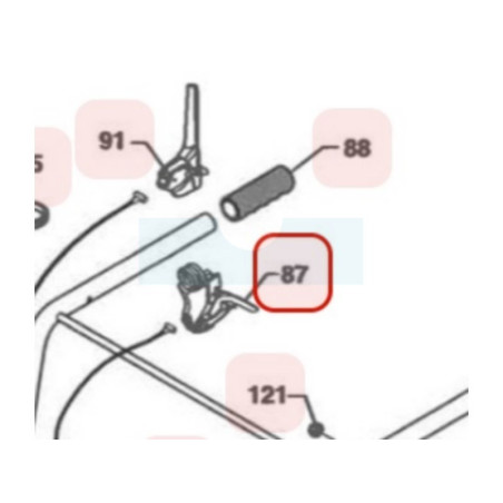 Levier d'embrayage pour motobineuse Sarp (0307010034)