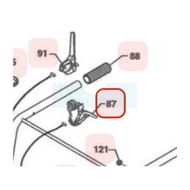 Levier d'embrayage pour motobineuse Sarp (0307010034)
