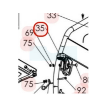 Manette d'accélérateur pour motobineuse Roques & Lecoeur (0307020023)