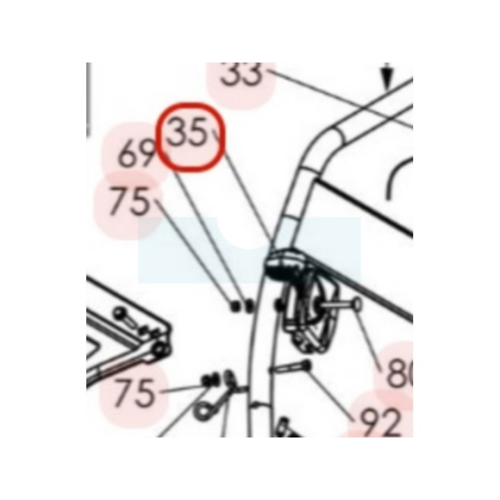 Manette d'accélérateur pour motobineuse Roques & Lecoeur (0307020023)