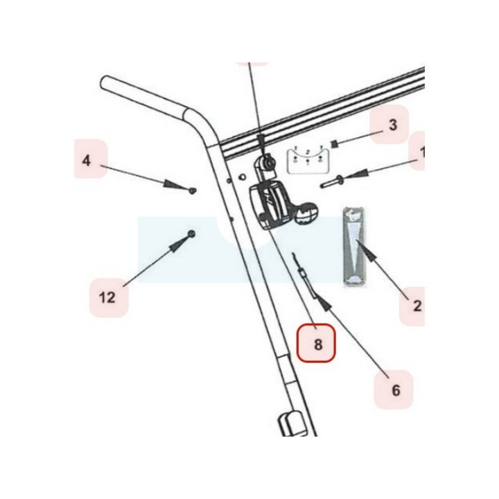 Manette d'accélérateur pour scarificateur Sarp (0002020246)