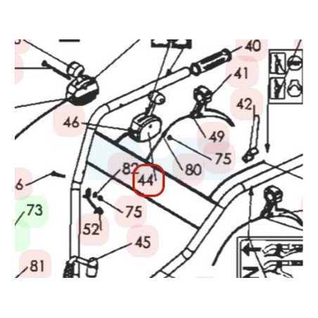Manette d'accélérateur pour tondeuse débroussailleuse Sarp (0307020009)