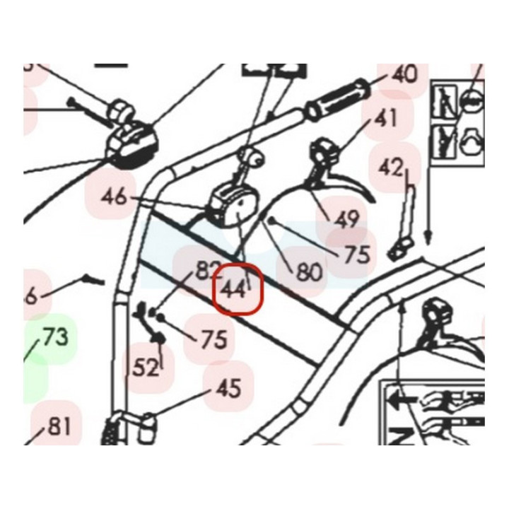Manette d'accélérateur pour tondeuse débroussailleuse Sarp (0307020009)