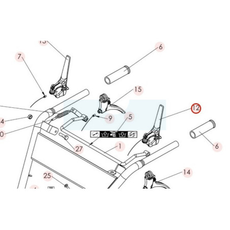 Manette d'arret moteur pour tondeuse débroussailleuse Sarp (0307010043)