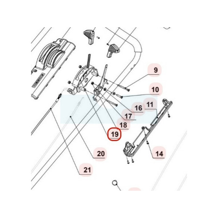 Manette de vitesse pour tondeuse Weibang (5020501050S)