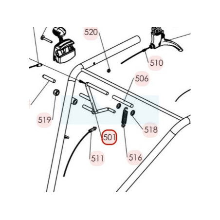 Manette d'embrayage de lame pour tondeuse débroussailleuse Sarp (5002010108)