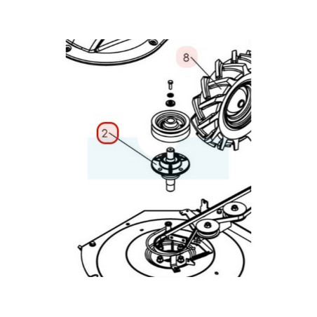 Palier de lame pour tondeuse débroussailleuse Sarp (5001010002)