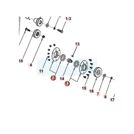 Palier pour scarificateur Roques & Lecoeur (TTS0J3000000)