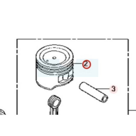Piston pour moteur / débroussailleuse Honda (13101Z0Z000)