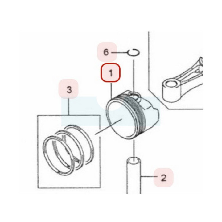 Piston pour moteur Kawasaki (130012175)