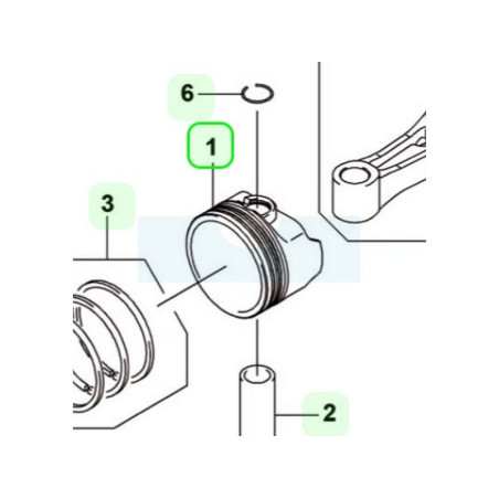 Piston pour moteur Kawasaki (130017022)