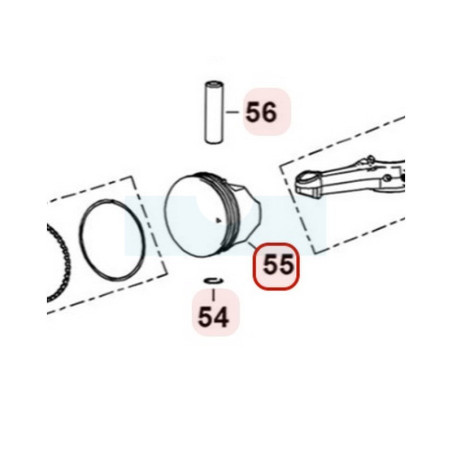 Piston pour moteur Loncin (1300303030001)