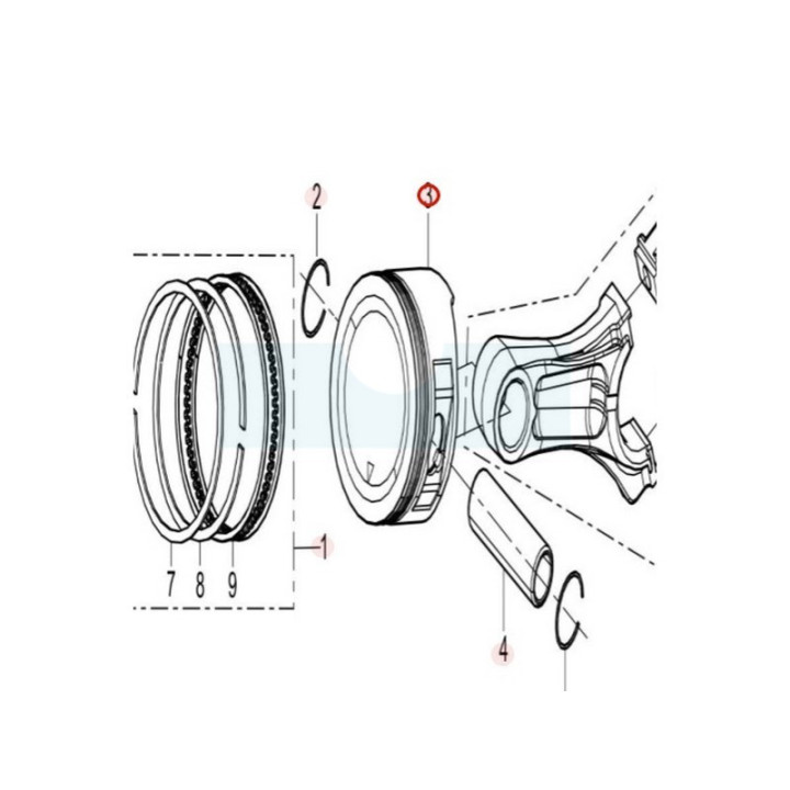 Piston pour moteur Loncin (0001210106)