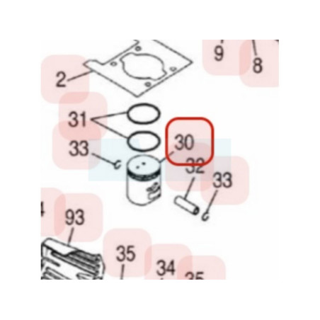 Piston pour moteur Zenoah (848F0041A1)