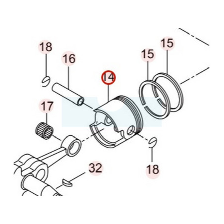 Piston pour tronçonneuse Maruyama (273265)
