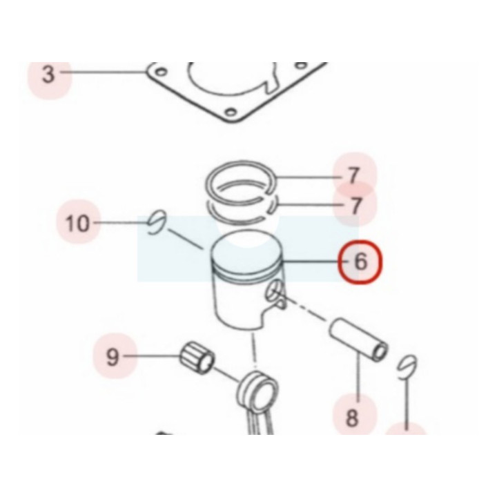 Piston pour tronçonneuse Maruyama (285876)