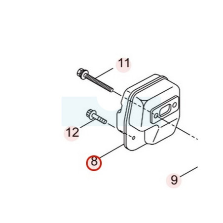 Pot d'échappement pour débroussailleuse Maruyama (246311)