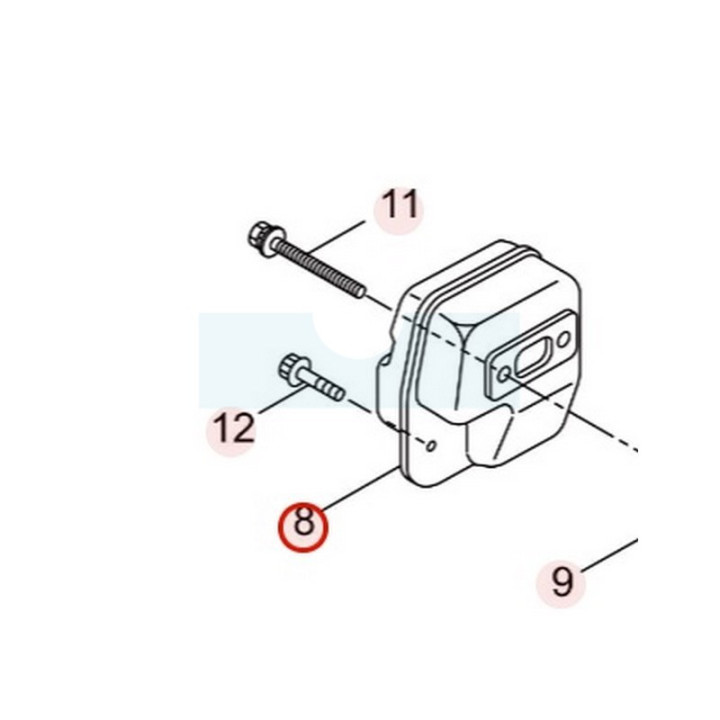 Pot d'échappement pour débroussailleuse Maruyama (246311)