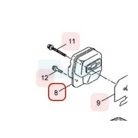 Pot d'échappement pour débroussailleuse Maruyama (285781)