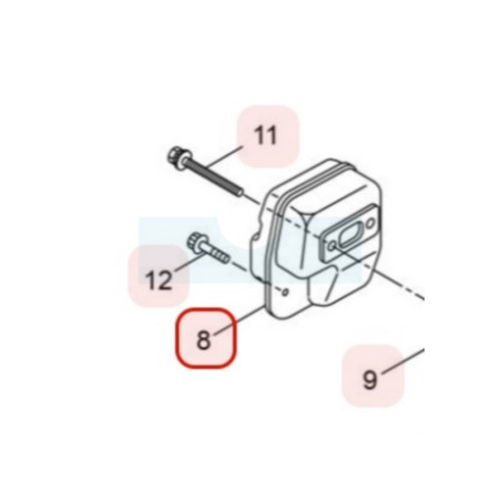 Pot d'échappement pour débroussailleuse Maruyama (288334)