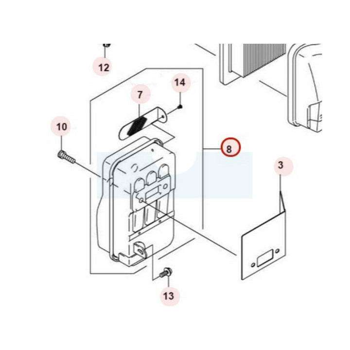 Pot d'échappement pour moteur Kawasaki (490690017)