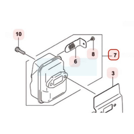 Pot d'échappement pour moteur Kawasaki (490690784)