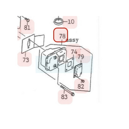 Pot d'échappement pour moteur Kawasaki (490692369)
