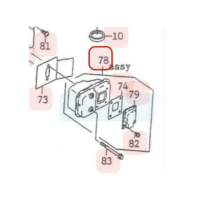 Pot d'échappement pour moteur Kawasaki (490692369)
