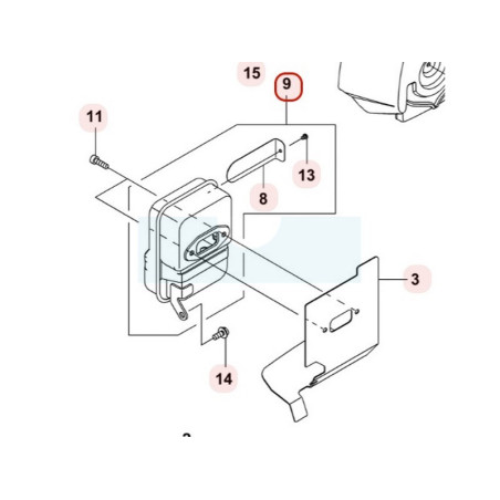 Pot d'échappement pour moteur Kawasaki (490692454)